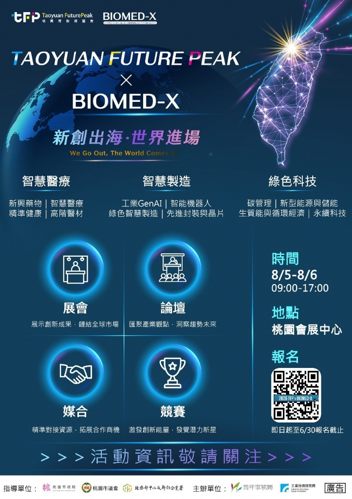 【活動訊息-產業類】「2026BIOMED-X活動邀請」，誠摯邀請企業共襄盛舉相關圖片
